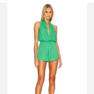 Superdown Green “Emma” Halter Romper